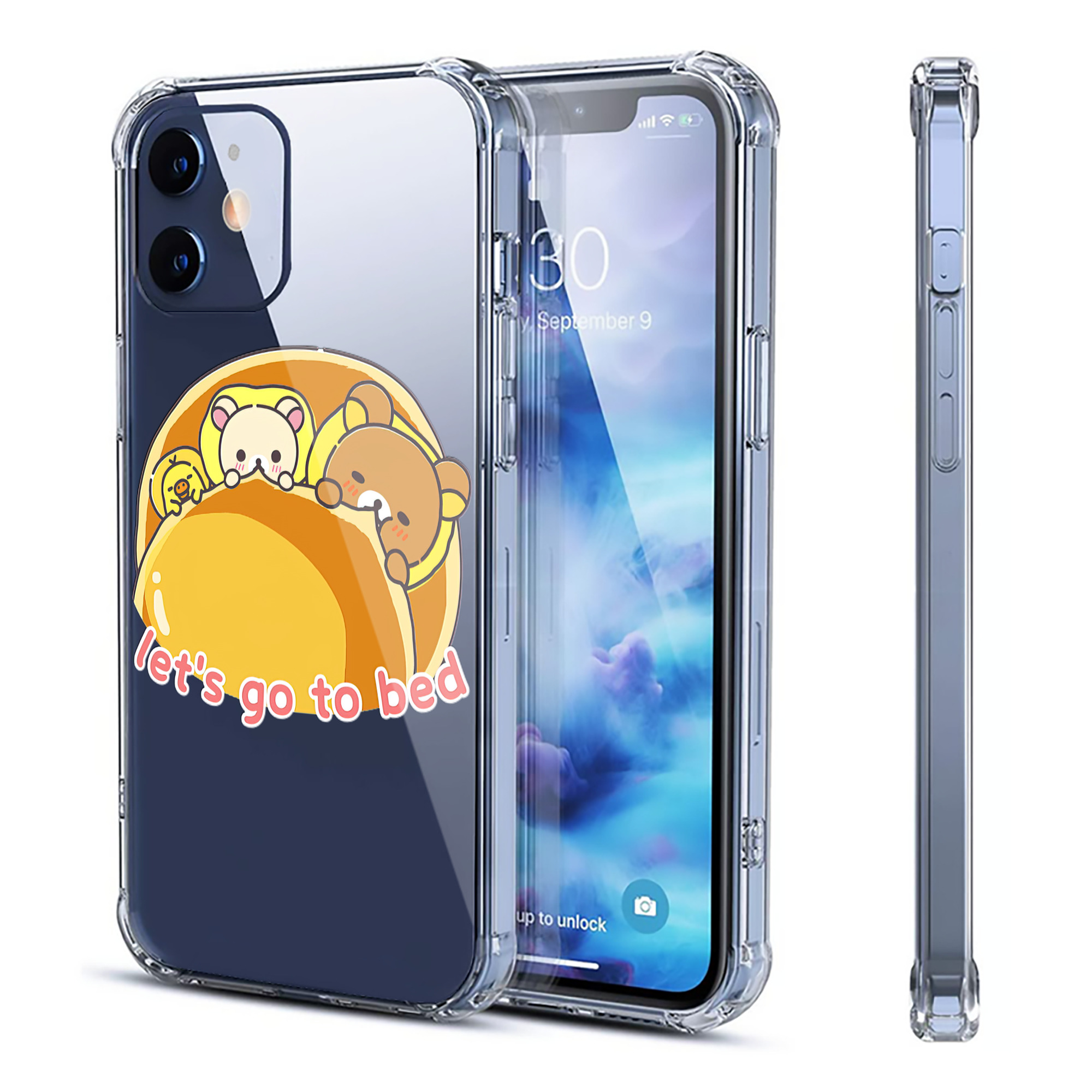 （画像用） リラックマ リラックマ キイロイトリ Rilakkuma Korilakkuma Kiiroitori 【iPhone 12シリーズ対応】透明スマホケース（クリアソフトケース）